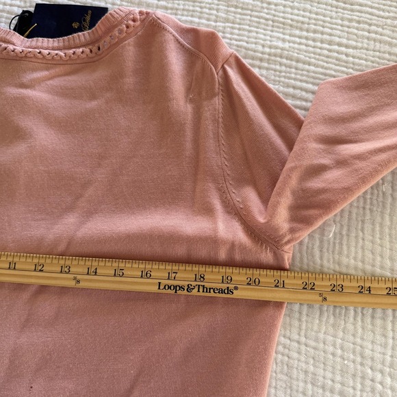 Brooks Brothers Cardigan Womens XL Pink Saxxon Wool Button Front Sweater‎ - Picture 11 of 16